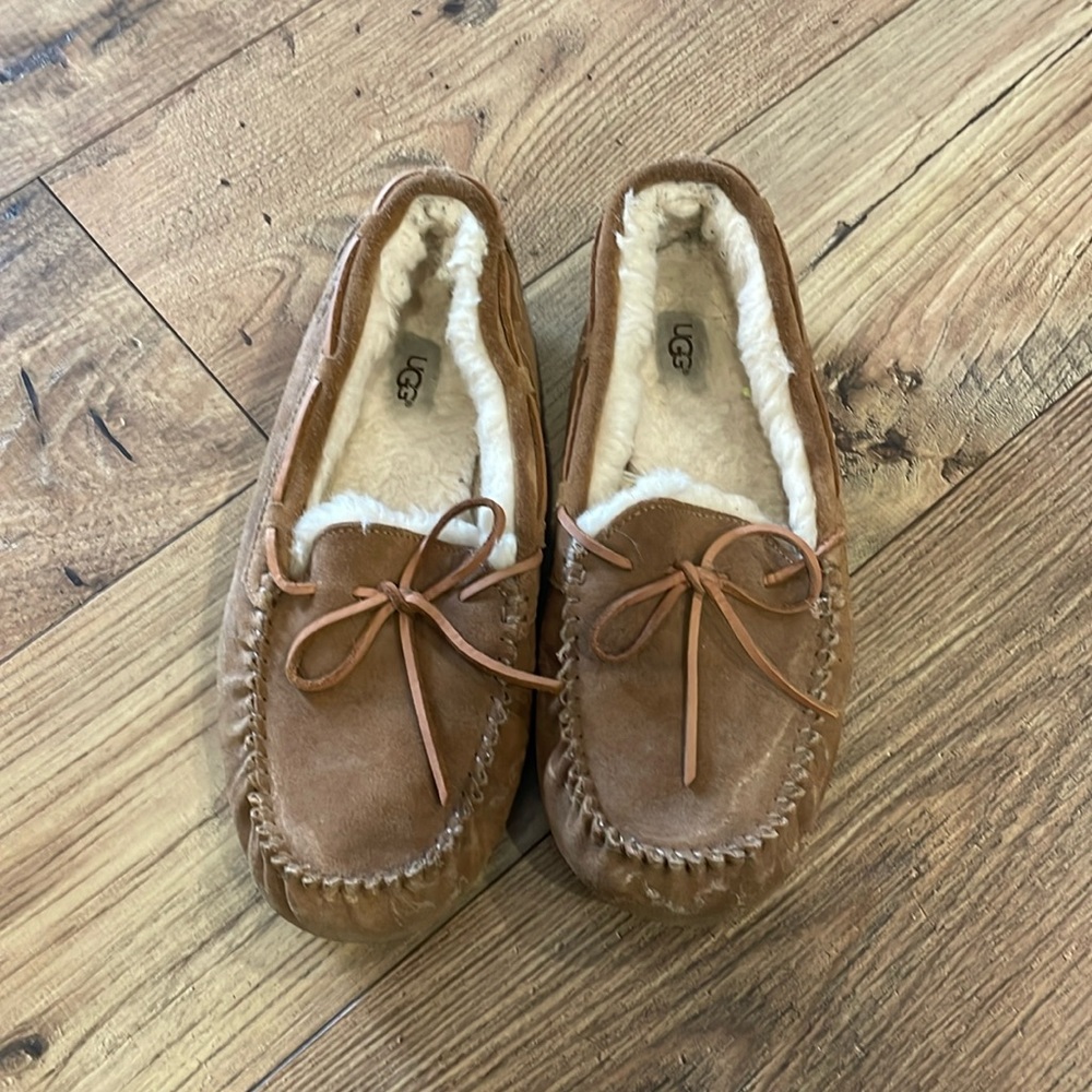 Basically brand new Ugg mocasins. worn a couple times! Barely any dirt